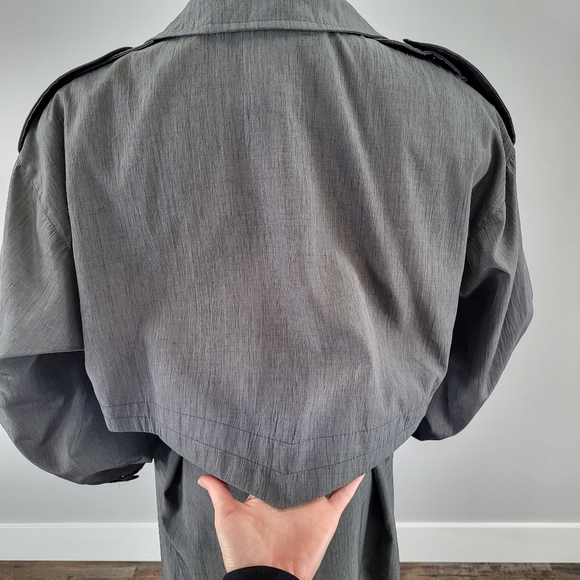 Vintage 80s Designer Irving Posluns Trench Coat - Picture 6 of 15